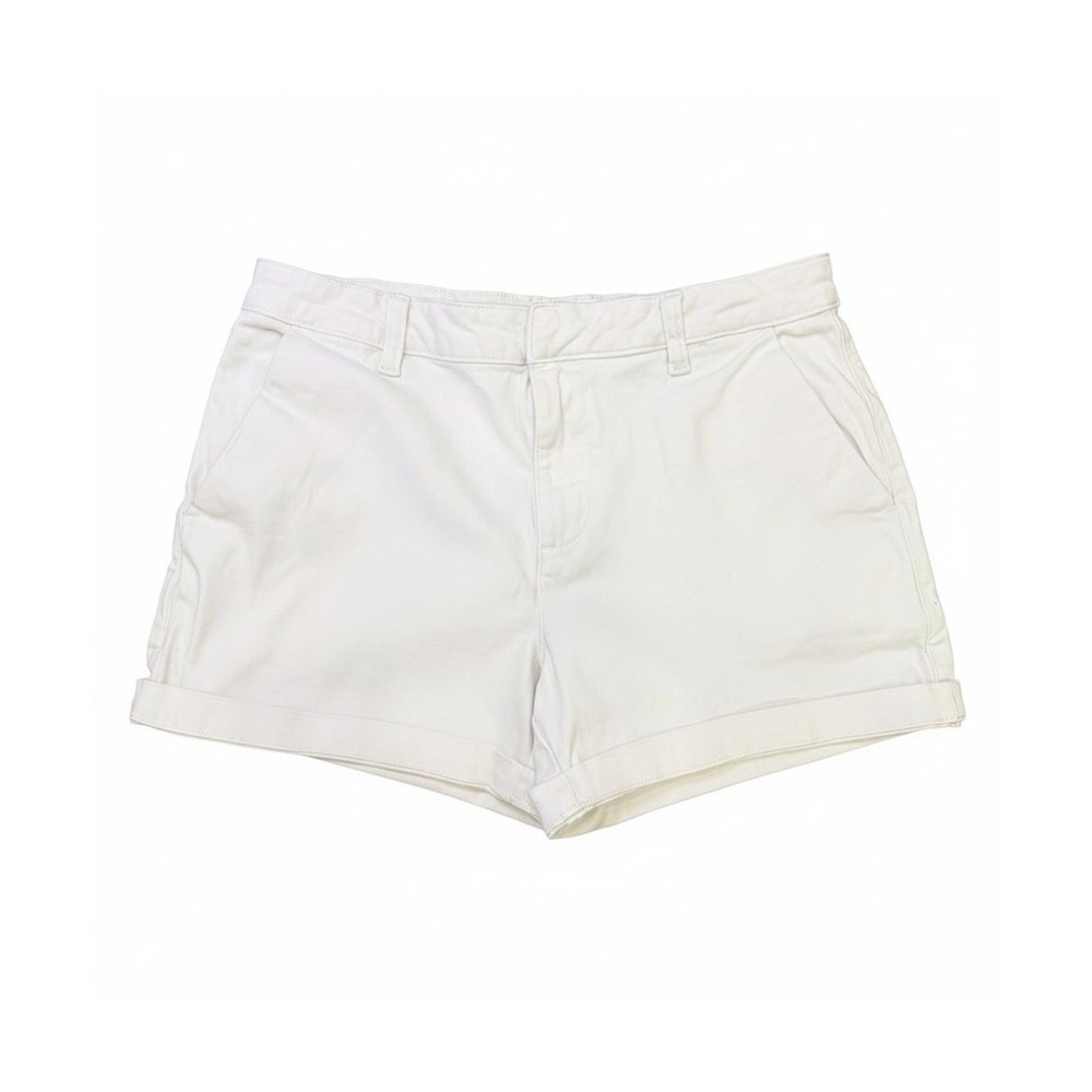 Banana Republic Women 10 White Chino Shorts Summer Casual Cuffed